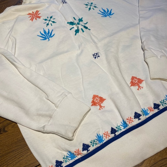 LRG XL X-Large Snowflake Leaf White Lifted Research Group Hoodie Hoody - Picture 4 of 9